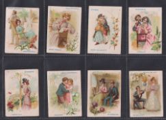 Cigarette cards, South America, La Mutua, The Language of Flowers, 'M' size, 39 cards (mixed