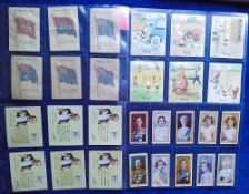 Cigarette cards, J Wix Kensitas, 11 sets, Jenkynisms Yellow 1st Series (102 cards), Henry L sized