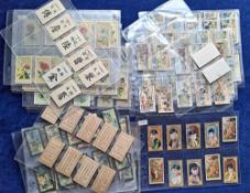 Cigarette cards, China, 265 cards, part sets including Chinese Flowers (75), Human Interest