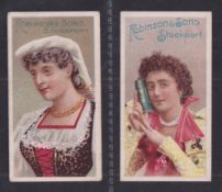 Cigarette cards, E. Robinson & Sons, Beauties (10 Brands), two cards, both 'Ask for Robertson's