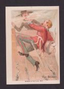 Cigarette card, Cope's, The Seven Ages of Man, 'X' size, type card, 'The Soldier' (very small foxing
