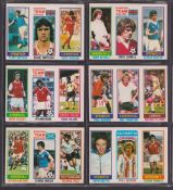 Trade cards, Topps Football, 2 sets 1979/80 (Pink back, set 66 strip of 3 cards) & 1980/81 (Blue