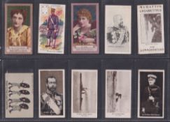 Cigarette cards, 40 cards, by issuers beginning with 'M' including Muratti (10, Actresses FROGA,