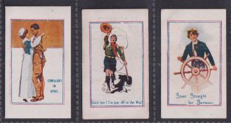 Trade cards, Army Pictures, Cartoons etc, three type trade issues, G.A. Wilson 'Comrades in Arms',