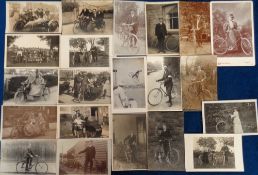 Postcards, Cycling & Motorcycles, RP selection, inc. with sidecars, Reddish Cycle Dive off