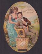 Tobacco advertising, USA, Buchner & Co, large oval shaped shop display advert for Sunnyside