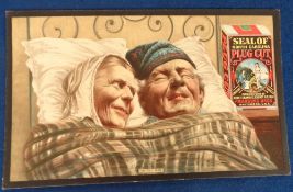 Tobacco advertising, USA, Marburg Bros, cabinet size advertising card for Seal of North Carolina