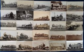 Postcards, Rail, a collection of approx. 50 cards of locomotives, mostly RPs from a range of railway