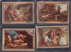 Trade cards, Liebig, S182 Paintings from the Louvre, French language (3 cards with back damage, 3
