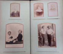 Ephemera, Victorian photo album containing 60+ images of babies, children, ladies, gentlemen,