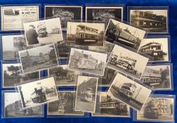 Postcards/Photographs, Trams, a collection of approx. 50 cards and photographs of mainly UK trams,