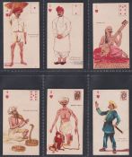 Cigarette cards, India, Star Tobacco Co, Indian Native Types (P/C inset), six cards, AH, 2H, 7H, 9H,