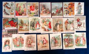 Trade advertising, Colman's Starch, a collection of 24 large size paper style advertising cards