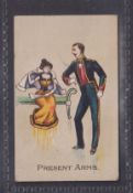 Cigarette card, R Mason, Naval & Military phrases type card 'Present Arms' (gd)