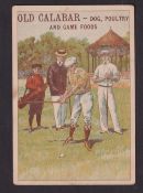 Trade card, Old Calaber (Dog, Poultry & Game Foods), Sports & Pastimes, 'P' size, Golf (just gd) (