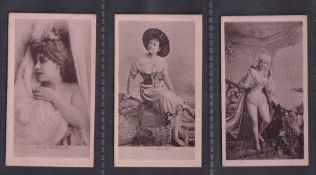 Cigarette cards, Ogden's, Cigarette cards, Actresses, Collotype, three type cards, Miss Micheline (