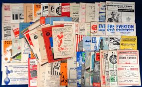 Football programmes, a collection of approx. 100 programmes, mostly 1950's, inc. Brentford v