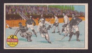 Trade card, Germany, Werner & Mertz, Records of Amsterdam Olympics 1928, type card, Ice Hockey,