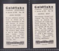 Trade cards, Barratt's, Famous Sportsmen, number 38, two different cards, both numbered 38, George