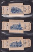 Cigarette cards, Carreras Turf uncut slides, British Railway Locomotives, 2 sets, 50 uncut singles &