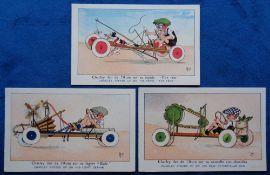 Postcards, Motoring, Comedy by Mich, L’Automilisme en L’An 2000, (vg) (3)