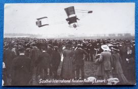 Postcard, Scotland, International Aviation Meeting Lanark, RP by Valentine, 1910 (gd) (1)