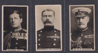 Cigarette cards, C.H. Jordan Ltd, Celebrities of the Great War, three cards, Vice-Admiral Beatty,