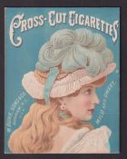 Tobacco issue, USA, Duke's, two non insert advertising cards for Duke's Cigarettes, sold with a