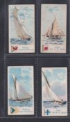 Cigarette cards, Hignett's, Yachts (White back), four cards, Meteor, Senta, Valkyrie & Veda (gen.