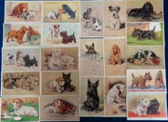 Postcards, Dogs, a further selection of approx. 50 mostly illustrated cards of dogs. Artists include