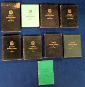 Football handbooks, Isthmian Football League, a collection of 9 handbooks for seasons 1909/10,