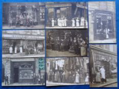 Postcards, Shop Fronts, French selection, mainly Paris, Ice Cream with chefs, Photographer,