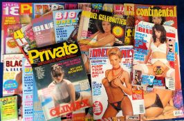 Glamour magazines, a collection of 40+ adult glamour magazines, 1980's onwards, various titles