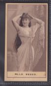 Cigarette card, USA, American Eagle Tobacco Co, Actresses Burdick Sepia on Yellow N427 type card,