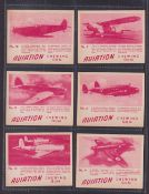 Trade cards, Canada, Aviation Gum, Airplanes, 'L' size, (209/210, missing nos 197) (a few fair but