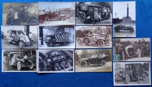 Postcards, Motoring, mainly RP, 1903 Ireland Jenatzy in Mercedes, Close-up, Canada, French,