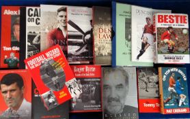 Football books, Manchester Utd, a collection of 15 Biographies and Autobiographies, mostly modern,