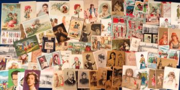Trade cards, Spain, a collection of 100+ trade cards, various ages & sizes but mostly pre-WW1,