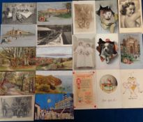 Postcards, a mixed subject collection of approx. 30 cards, with 10 advertising cards for Jaffa