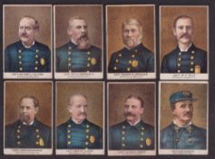 Cigarette cards, USA, Buchner, Police Inspectors & Captains, 'X' size, 23 different cards, Police
