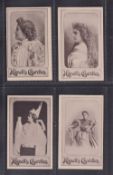 Cigarette cards, Hignett's, Beauties, Gravure (Cavalier), four cards, ref. H198, pictures nos 1,