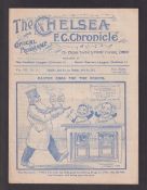 Football programme, Chelsea FC dual issue, for games v Reading Res, 6 Apr 1912 & Tottenham Res, 8