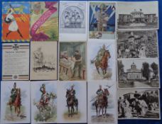 Postcards, Military, a mixed collection of approx. 38 military and patriotic cards, all