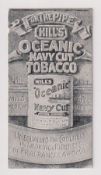 Cigarette card, Hill's, Advertising card for 'Oceanic Navy Cut Tobacco' (Grey) (slight marking to