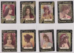 Cigarette cards, South America, Malagrida, Actresses ('Dandicto'), 'M' size, 22 different cards (