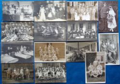 Postcards, Military, Medical, RP, wounded with nurses, wards etc., Willow Bank, Brighton, Bath, with