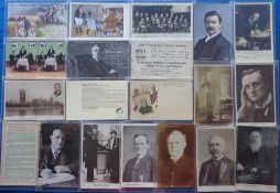 Postcards, Political, a UK political selection of approx. 32 cards, with Prime Ministers Lord
