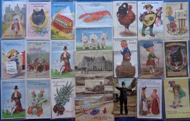 Postcards, Novelty, a collection of approx. 35 mainly UK pull-out cards from Winchester, Southsea,