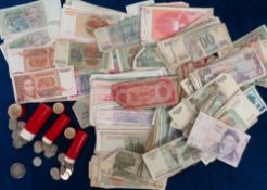 Coins and Bank Notes, a large collection of 100s of coins to include much pre 1920 UK silver