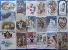 Postcards, Greetings, a good quality collection of approx. 68 greetings cards inc. Xmas, Easter, New